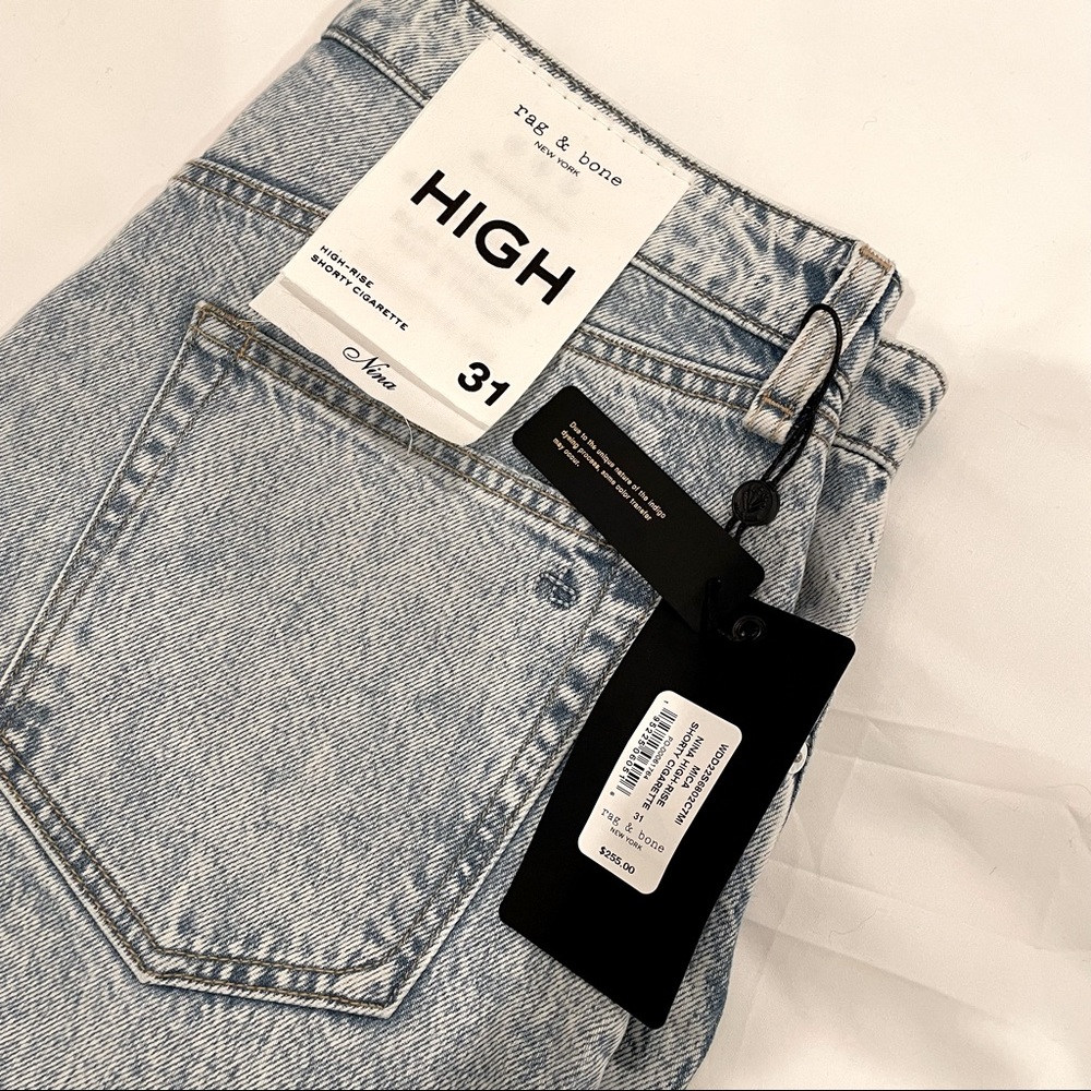 Rag and Bone High rise cropped jeans NWT